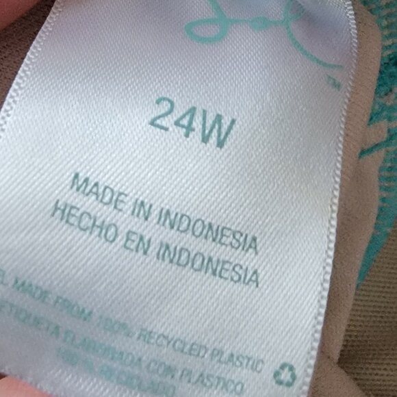 Kona Sol Criss Cross Back One Piece Tropical Leaf Print Swimsuit - Picture 14 of 15